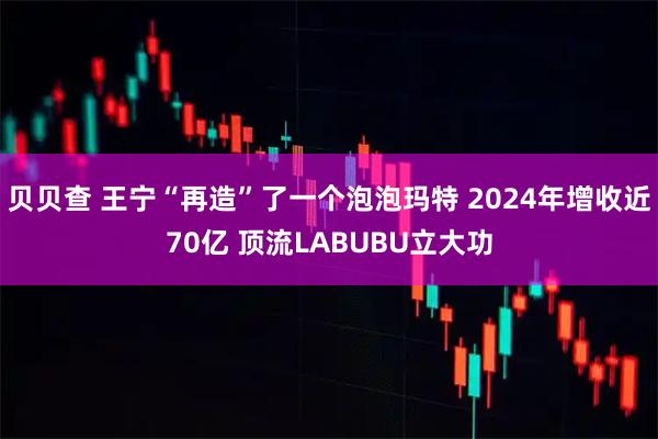 贝贝查 王宁“再造”了一个泡泡玛特 2024年增收近70亿 顶流LABUBU立大功